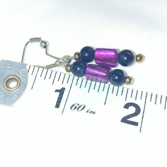 Handmade Beautiful necklace w/earring set. 28 inch. - Picture 5 of 5